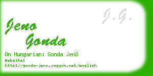 jeno gonda business card